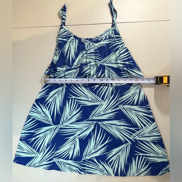 Michael Lauren Marlow Fiesta Mini Dress in a Royal Palm Tree Print, Larg… - Picture 3 of 7